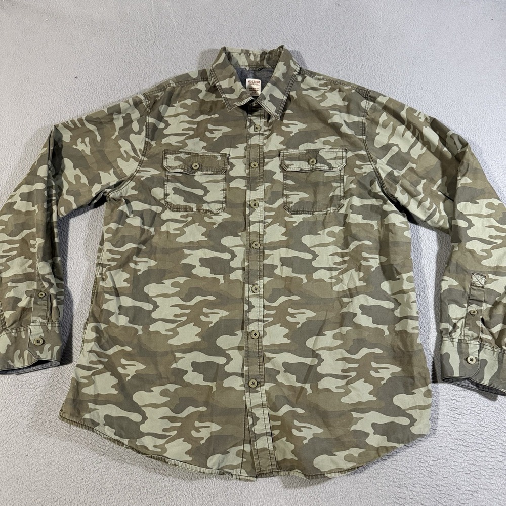 Mossimo Men's Button Down Shirt Size XL Multi Camo Long Sleeve Military Outdoor